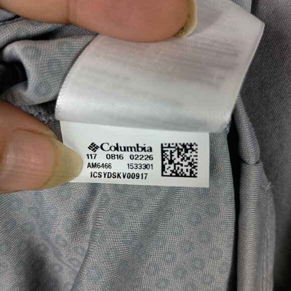 Columbia Mens Omni Freeze Zero Rules Cooling Polo Shirt Gray Size M Short Sleeve - Picture 7 of 8